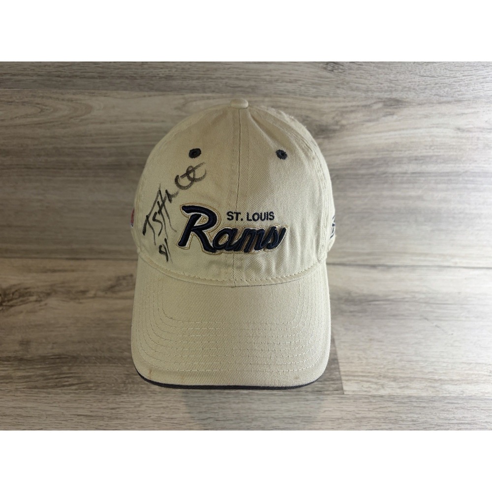Vintage St Louis Rams Torry Holt Autograph Hat Cap Mens Strapback Reebok Auto